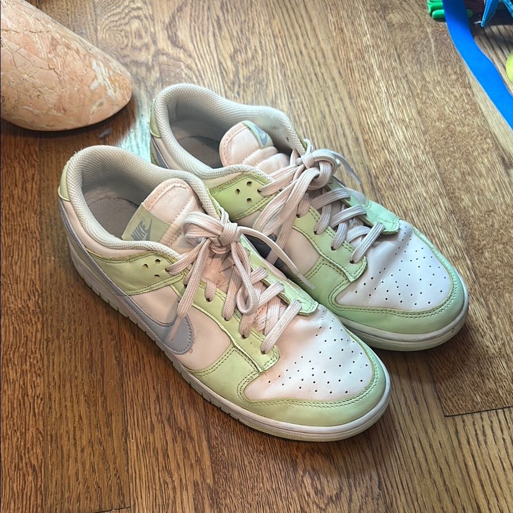 Nike Pastel Green and Cream Sneakers